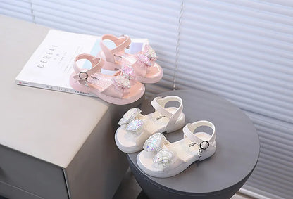 Kids From 2-9 Years Princess Shoes Summer Girls Sandals Casual School Kids Shoe Outdoor Beach Sandal Children's Student sneaker
