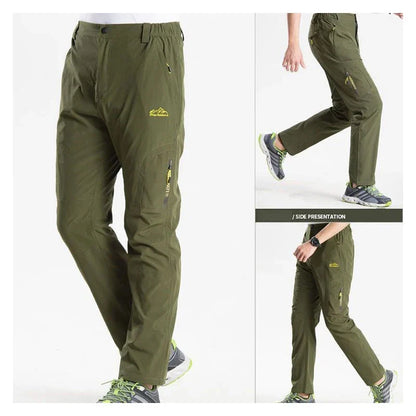 Summer Quick Dry Hiking Pants Men Stretch Waterproof Tactical Pants Zipper Pockets Trousers Lightweight Fishing Pants