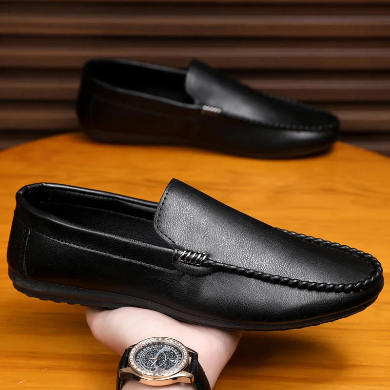 Genuine Leather Breathable Slip on Men Driving Shoes Luxury Brand Italian Men Loafers Men Casual Shoes Moccasins Chaussure Homme