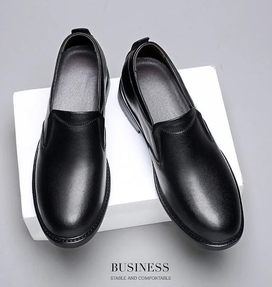 Height Increasing Shoes for Men 6cm 8cm Invisible Elevator Leather Casual Shoes Leathe Zapatillas De Hombre Large-sized Shoes