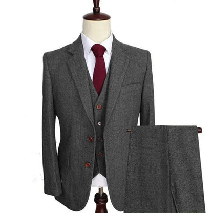 Men's Slim Fit Wedding Tuxedo Smoking Suit Notch Lapel Formal Business Party Blazer with Pants Groom Attire