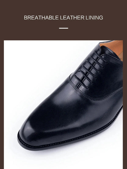 Men's Dress Shoes Handamde Leather Oxfords Shoe For Wedding Party Business Office Genuine Leather Formal Office Shoe