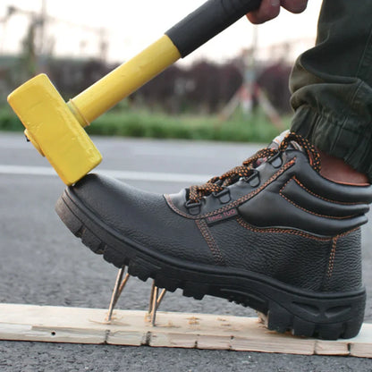 Wear-resisting Men Work Boots Anti-smash Anti-puncture Work Sneakers Waterproof Boots Indestructible Protective Tactical Boots