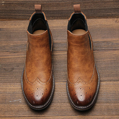 Size 8-13 Retro Men Boots 2025 Fashion Comfortable Spring Leather Boots