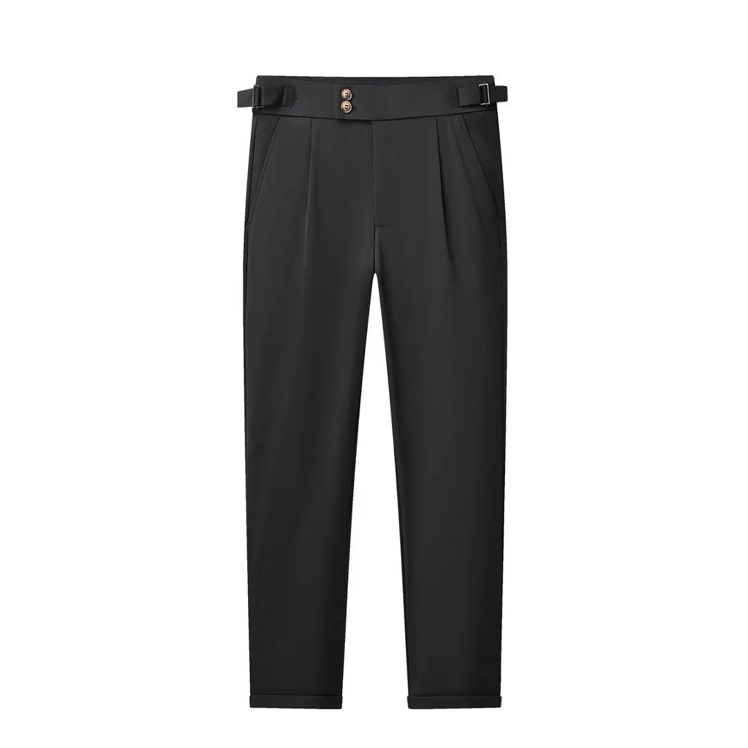Mens Dress Pants Elastic Business Casual Pants Groom Wedding Party Formal Pants for Men Office Commute Pants