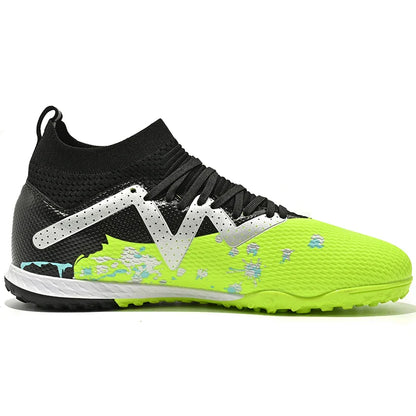 Men New TF Football Boots Society Indoor Original Top Quality Non Slip Male Soccer Shoes Sneakers Ultralight Breathable Ankle