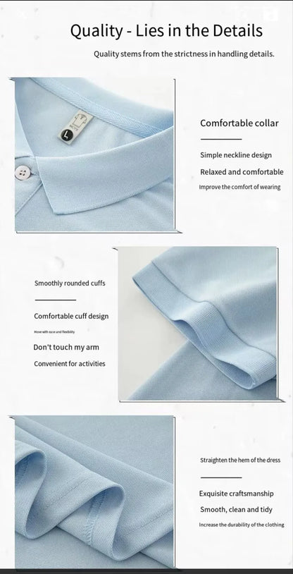 High End Brand New Men's Lapel Polo Shirt Summer Exquisite Letter Print Short Sleeve T-Shirt Business Leisure Fashion Men's Wear
