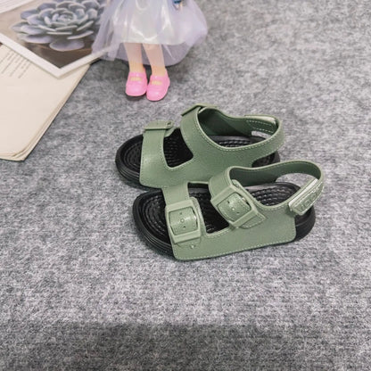 Fashion Popular Solid Color Children's Beach Sandals Trendy Design Kids Girl Boy Casual Flat Casual Shoes Summer Kids Sandal