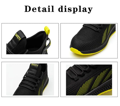Steel Toe Safety Shoes for Men Women Lightweight Work Sneakers Puncture Proof Work Shoes Unisex Coustruction Safety Work Boots