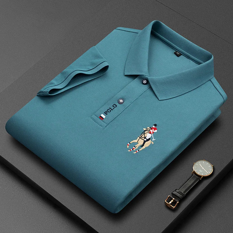 Paul Brand Genuine T-shirt Men's Short Sleeved Polo Shirt Summer High-end Embroidery Lapel T-shirt Trend