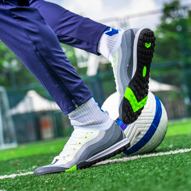 Men's Sports Football Shoes Fg/Ag Long Nail Adult Artificial Grassland Durable Training Specific Shoes High-Tops Non Slip Shoes