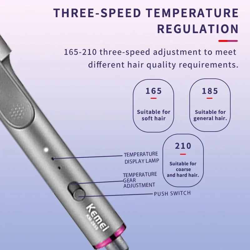 Large Barrel Curling Iron Professional Hair Wand Tool for Stylists Hair Curler for Tight Curls or Loose Waves Long-Lasting