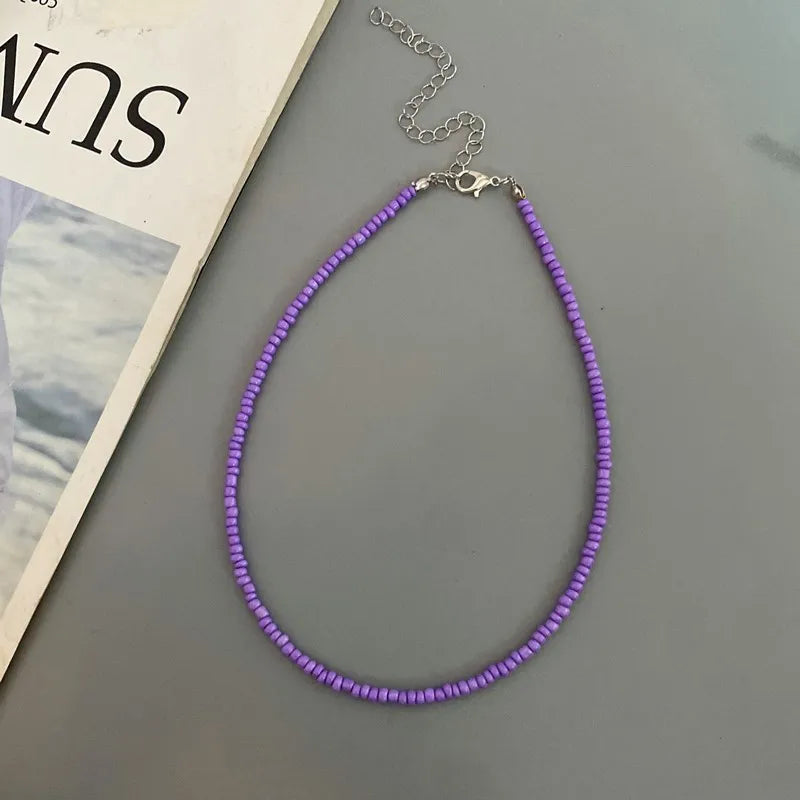Choker Chain Fashion  Charm Collar Colorful Handmade Colar Collar Necklace Jewelry Femme
