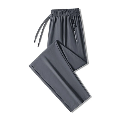 Plus Size 8xl 7xl 6xl Men Sports Pants Quick-Drying Men Trousers Joggers Sportswear Solid Sweatpants Male Elastic Ice Silk Pant