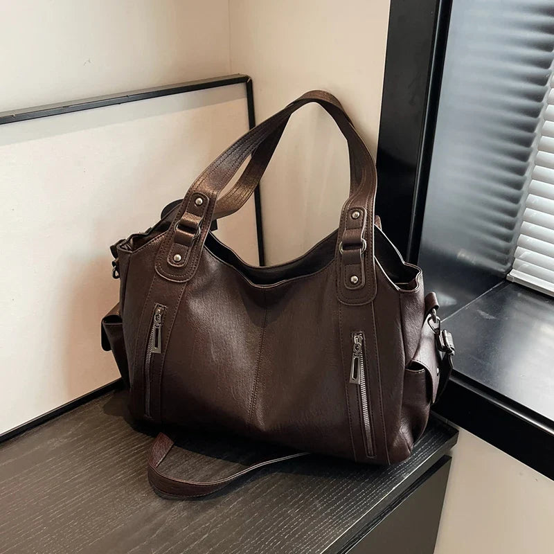 Soft Interior Compartment Shoulder Bags High Quality Contrasting Colors Crossbody Bags for Women Fashion Pu Leather Handbags