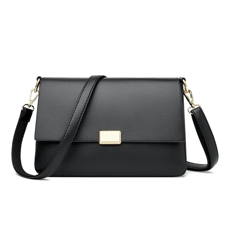 2025 New Trend Fashion Message Geniune Leather Girls Crossbody Women Shoulder Bags Big Size Capacity Multifunction Shopping Lady