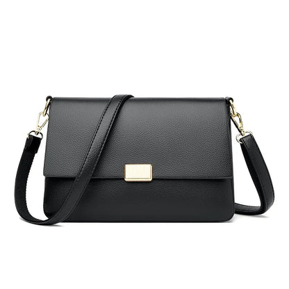 2025 New Trend Fashion Message Geniune Leather Girls Crossbody Women Shoulder Bags Big Size Capacity Multifunction Shopping Lady
