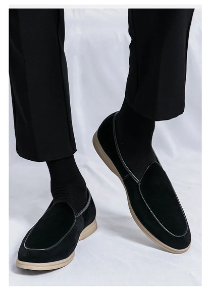 Fashion Men Luxury Brand Loafer Shoes Spring British Style Suede Men's Casual Shoes Breathable Comfort Slip-on Men Wedding Shoes