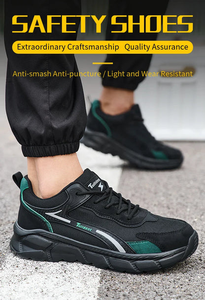 New safety shoes, puncture resistant work shoes, fashionable safety shoes, men's protective shoes, work boots