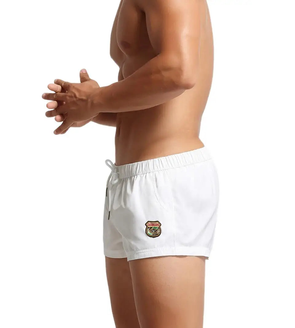 Men's Summer Beach Shorts Swimwear Trunks Board Short Pants Male Gym Shorts Swim Surf Fitness Quick Dry Shorts