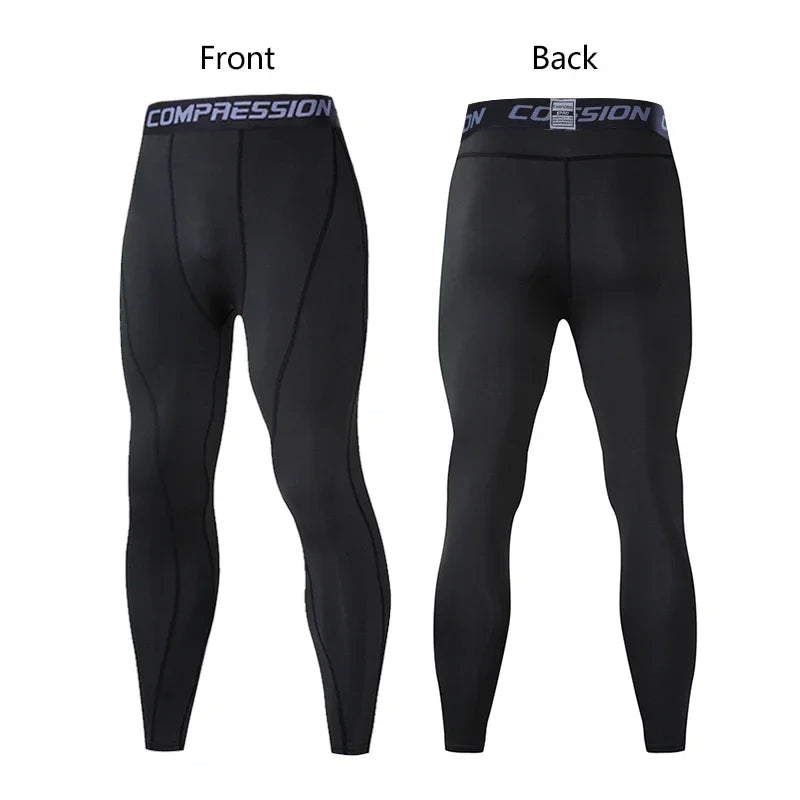 Men's Compression Pants for Running Cycling Basketball Soccer Elasticity Sweatpants Fitness Tights Legging Trousers Rash Guard