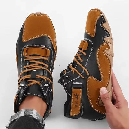 New 2025 Men's Retro Design Sports Shoes Men's Outdoor Casual Leather Breathable Comfortable Summer Hot Selling Flat Ankle Boots