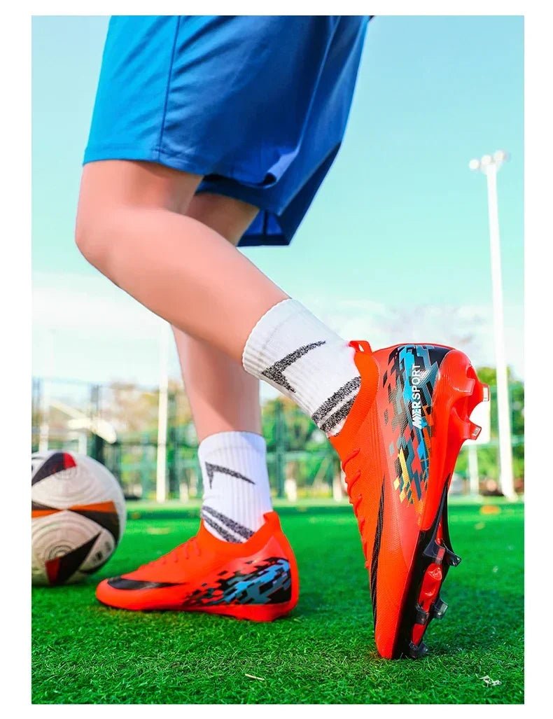 New Men Soccer Shoes Sport Grass Cleats Unisex Non-Slip Match Adult Ultralight Outdoor Football Boots Comfortable High-quality
