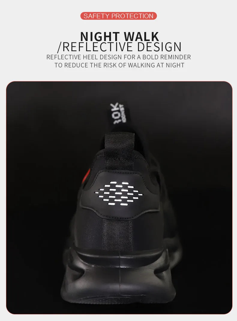 Comfortable Indestructible Safety Shoes Men Work Sneakers Light Security Boots Men Puncture-Proof Work Boots Steel Toe Shoes