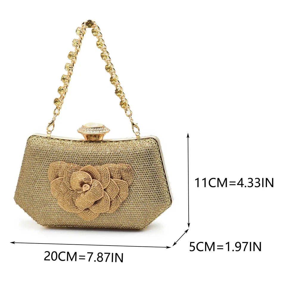 Fashion Nigerian Women Shoes and Bag Set Decorated with Rhinestone in Italy African Party Italian Shoe and Bag Luxury Pumps