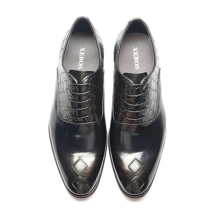 Classic Italian Casual Business Men's Oxford Formal Shoes Genuine Leather Black Handmade Comfortable Sole Lace-up Man Sneakers