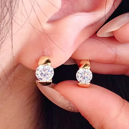 2carat 8mm D color VVS1 Real Moissanite Hoop earrings for Women s925 Silver sparkling Diamond ear buckle luxury Jewelry With GRA