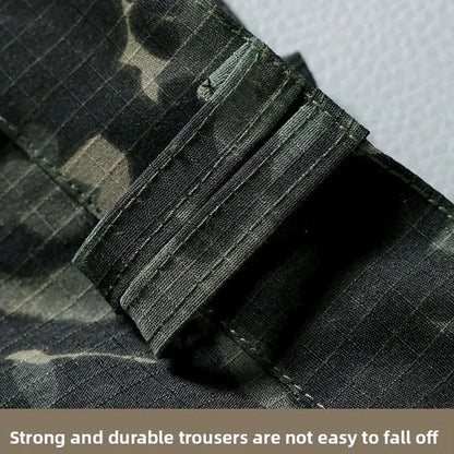 New Work Cargo Pant Men Wear-Resistant Stretch Tactical Trousers Casual Breathable Multi-Pocket Outdoor Waterproof Training Pant