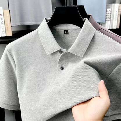 20 Colors Men's 100% Cotton Polo Shirt - Summer Casual Breathable Tee,Ideal for Golf and Sports,Business Casual,Silk-Like Finish