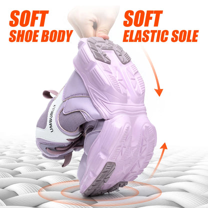 Work Safety Shoes Womens Steel Toe Cap Puncture-Proof Anti-smash Boots Sport Indestructible Boots Wear Lightweight Sneakers