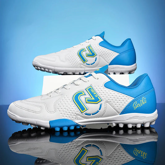 TF Turf Soccer Cleats for Kids Youth Men Women Breathable Non-Slip Training Shoes with PU Fabric Rubber Sole