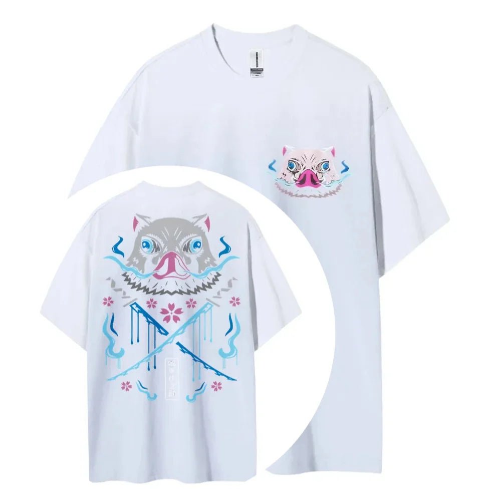 Printing Men's and Women's Summer New Fashion Cotton Breathable Unisex Round Neck Anime T-Shirt