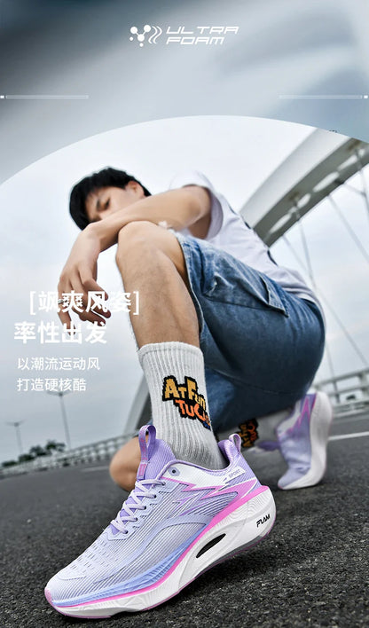 Men Sports Running Shoes Carbon Board Air Cushion Breathable Lightweight Women's Comfortable Athletic Nonskid Sneakers