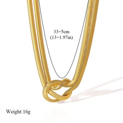 316L Stainless Steel Metal Chain Necklace For Women Fashion 18K Gold Plated Neck Chain Waterproof Jewelry Lady Gift