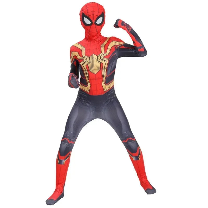 SpiderMan Jumpsuits Costume PS4 Collection Set Captain America  Halloween Christmas Party Birthday Gift Spiderman Superhero