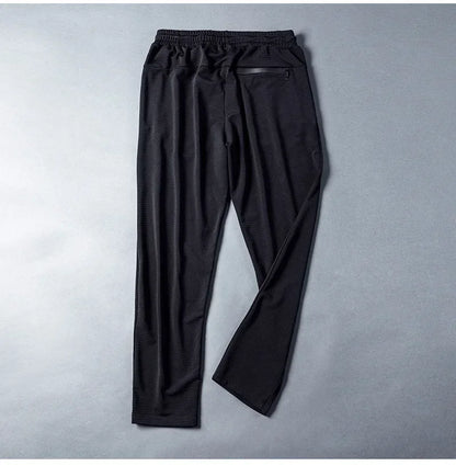 High quality Mesh hole Refrigeration Fitness Sports Pants Men Elastic Breathable Sweat Running Training Gym Basketball Trousers