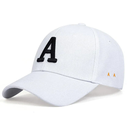 A Letter Embroidery A Baseball Cap Spring Summer Outdoor Sun hat dad hat Cotton Snapback Hat Adjustable Casual Cap