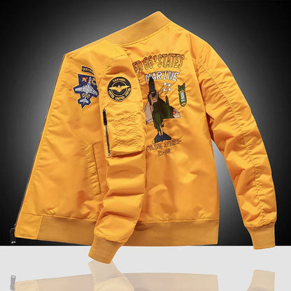 American overalls pilot jacket Men's autumn and winter thickened Baseball uniform Trendy coat Men's military fan jacket Men