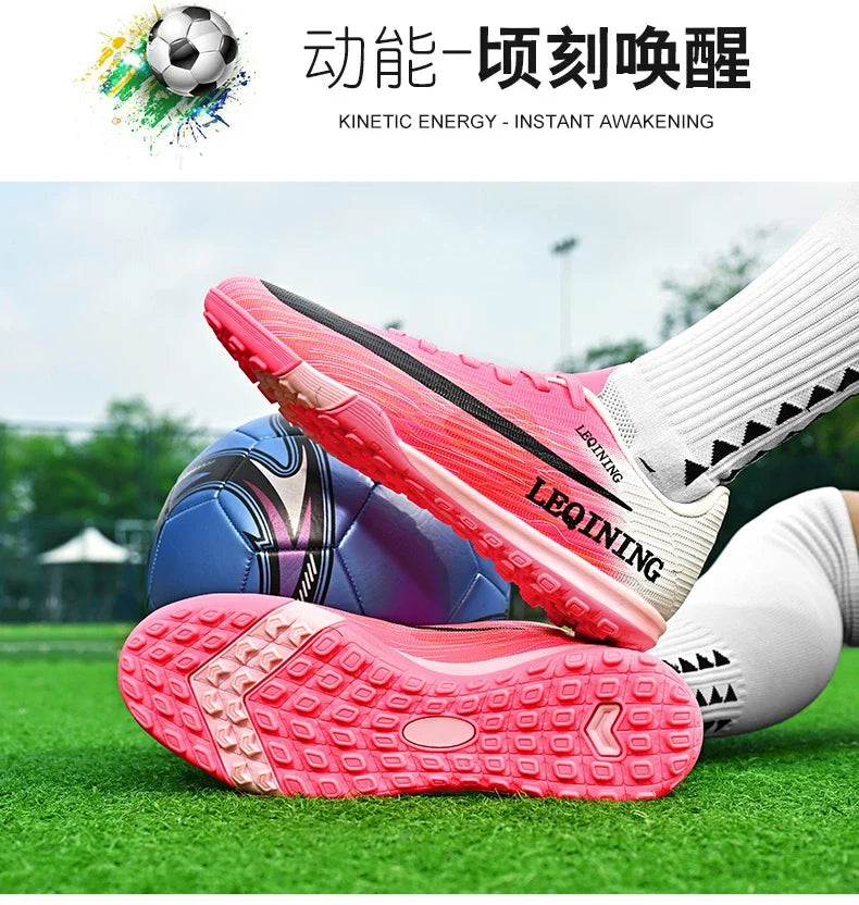 New Men Football Boots Outdoor Non Slip Match Boys Breathable Soccer Shoes Sport Adult Cleats Training Long Spikes Comfortable