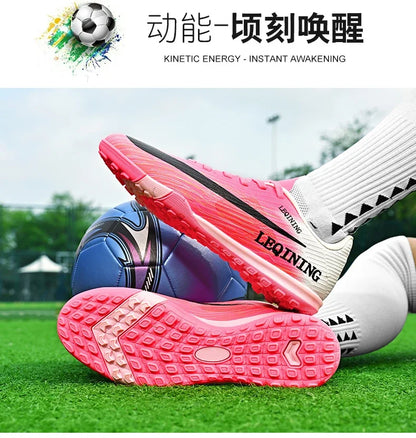 New Men Football Boots Outdoor Non Slip Match Boys Breathable Soccer Shoes Sport Adult Cleats Training Long Spikes Comfortable