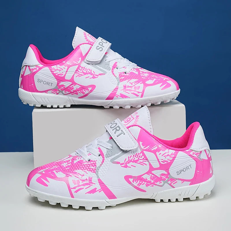 Kids Soccer Cleats Boys Football Shoes Training Boots Youth Ultralight Non-slip Sports Sneakers Breathable Comfortable Grass