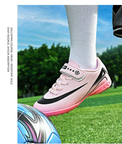 New Men Kids Soccer Shoes Cleats Ultralight Non-Slip Grass Adult Professional Football Boots Boys Training Shoes Drop Shipping