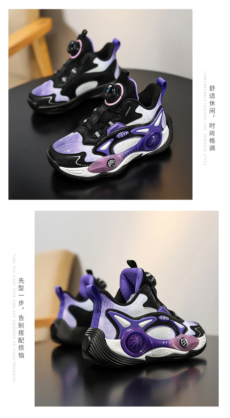 Children‘s Basketball Shoes Non-slip Waterproof Basketball Training Sneakers Boys Girls Cushioned Athletic Shoes Running Shoes
