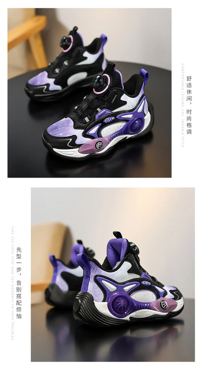 Children‘s Basketball Shoes Non-slip Waterproof Basketball Training Sneakers Boys Girls Cushioned Athletic Shoes Running Shoes