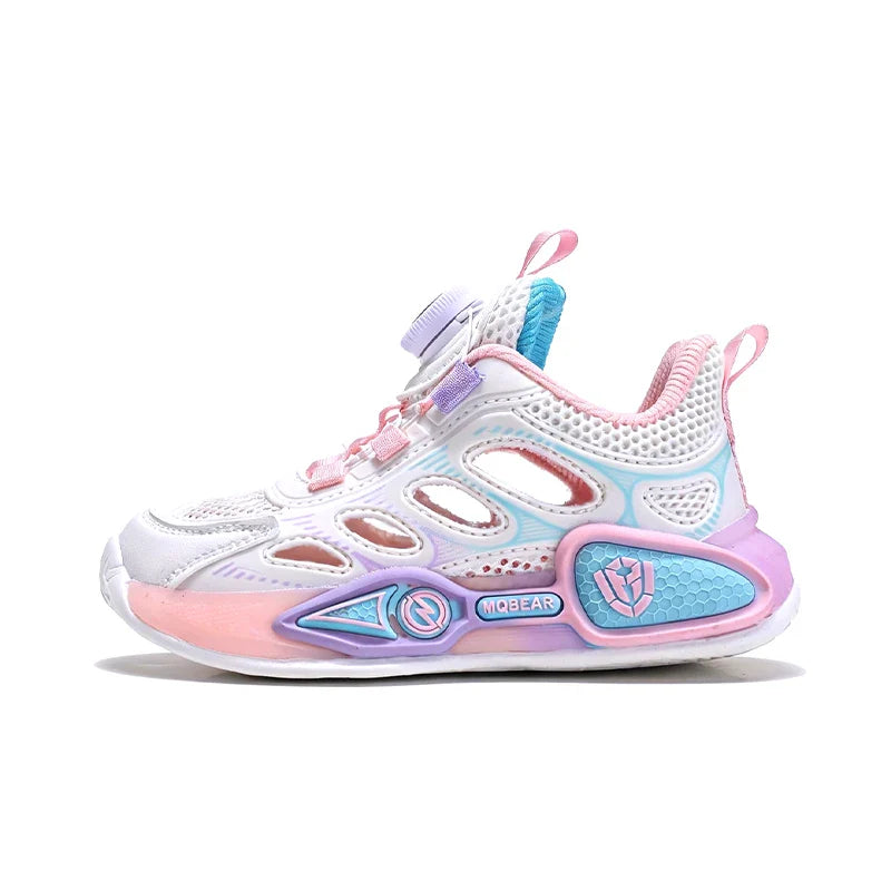 Children Sports Shoes Summer New Hollow Mesh Breathable Fashion Flat Bottom Anti Slip Student Daily Wear Comfort Casual Shoes