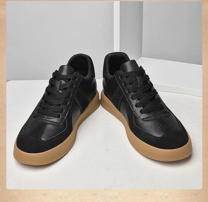 Invisible Height-Increasing Shoes 8cm German Training Shoes for Men, Summer Breathable Casual Sneakers, Genuine Leather Retro Versatile Forrest Gump Shoes 6cm